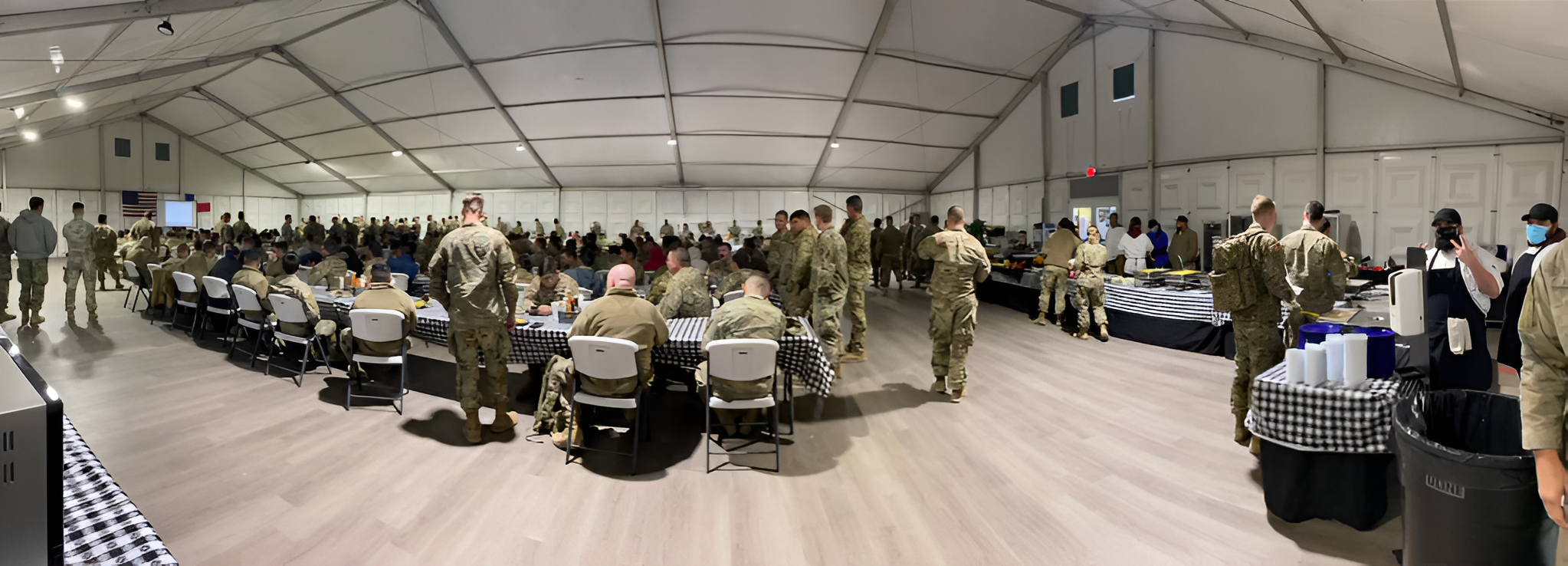 Military Personnel Dining in Large Temporary Facility Lone Star DFC
